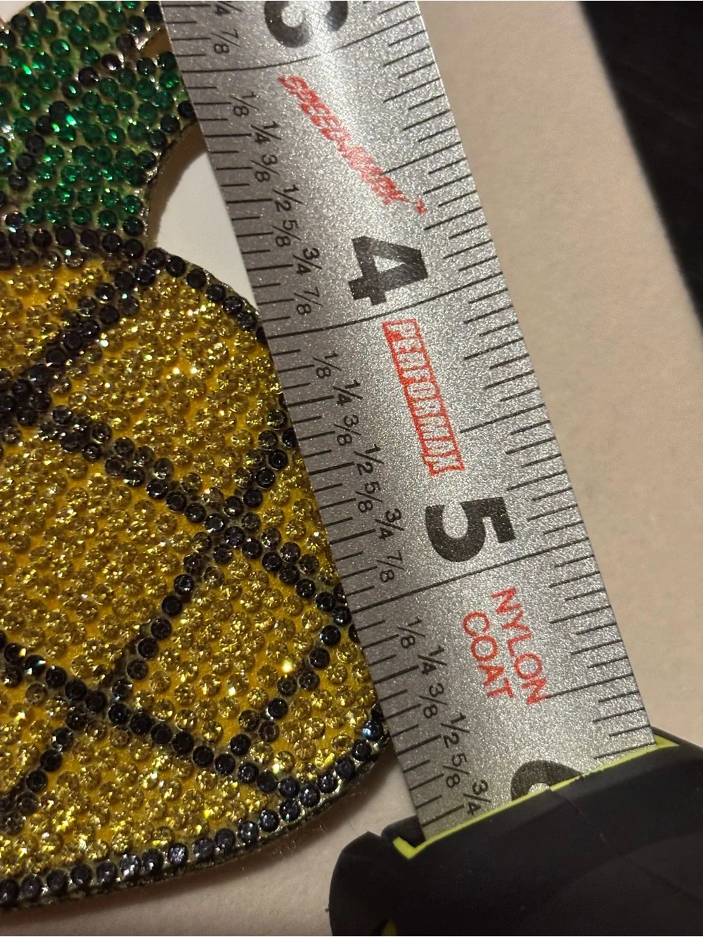 Sparkly Pineapple Keychain Charm in Yellow & Green